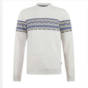 TED BAKER Long Sleeves KINFISH SWEATSHIRT WITH PRINTED CHEST PANEL 7 3XL XXXL